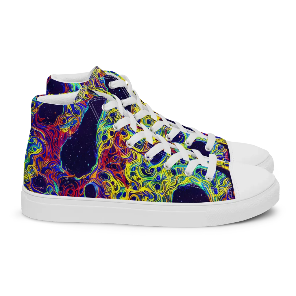 Electric Marrow on Women's High Top Canvas Shoes — Right