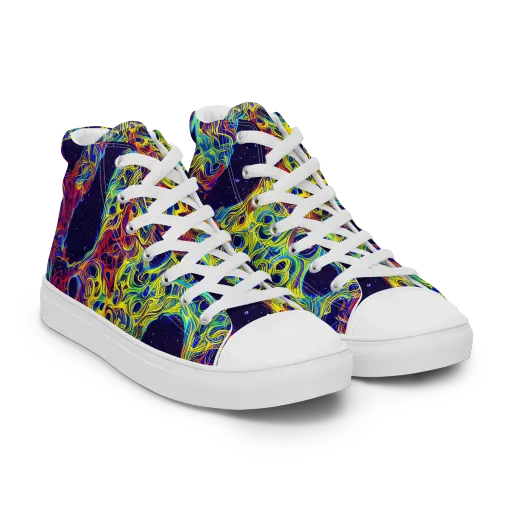 Electric Marrow on a Women's High Top Canvas Shoes