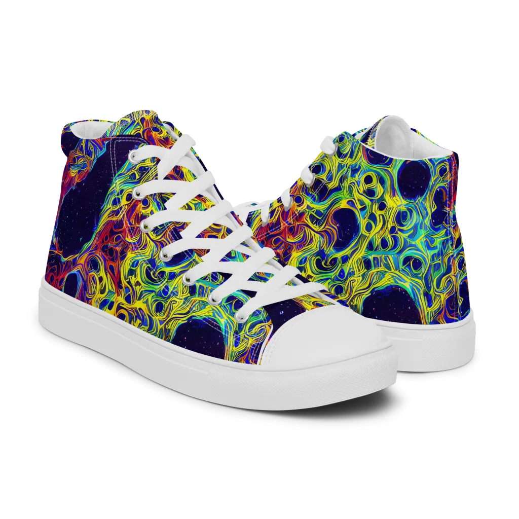 Electric Marrow on Women's High Top Canvas Shoes — Right