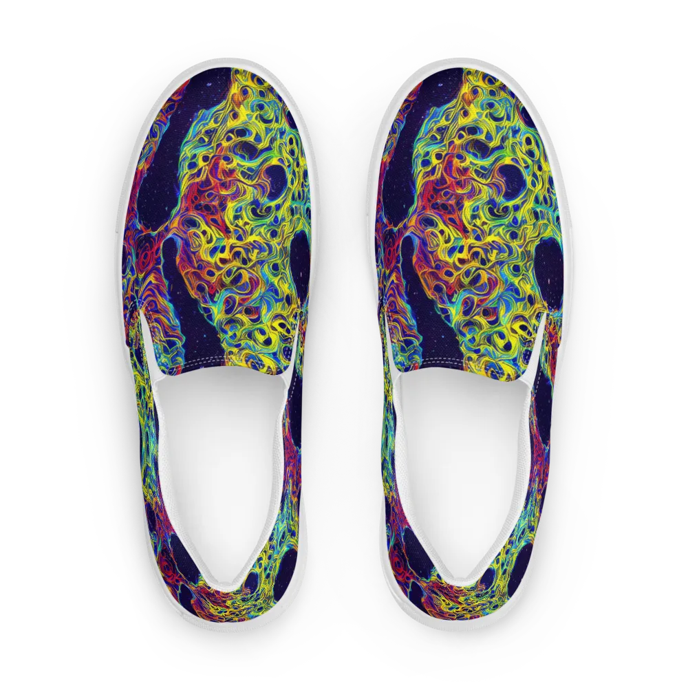 Electric Marrow on Men's Slip-On Canvas Shoes — Front