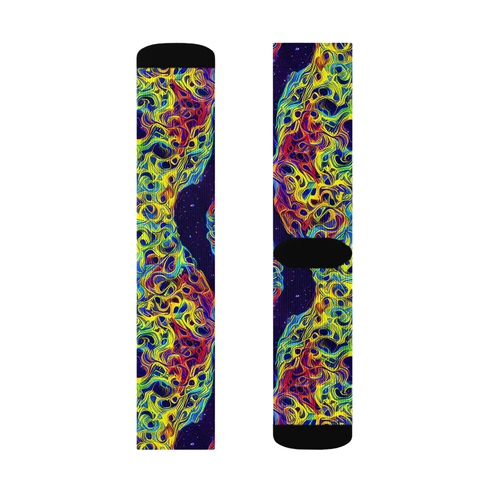 Electric Marrow on Socks — Left Sock