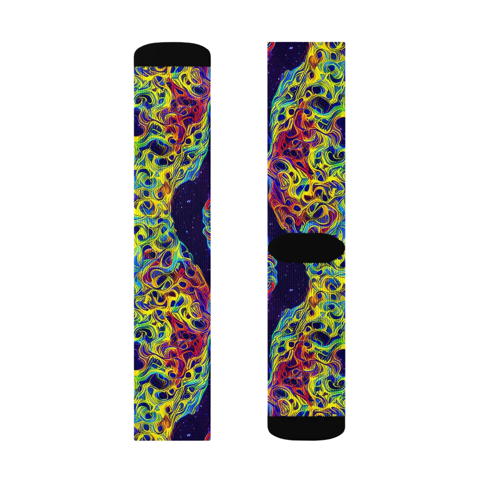 Electric Marrow on Socks — Right Sock