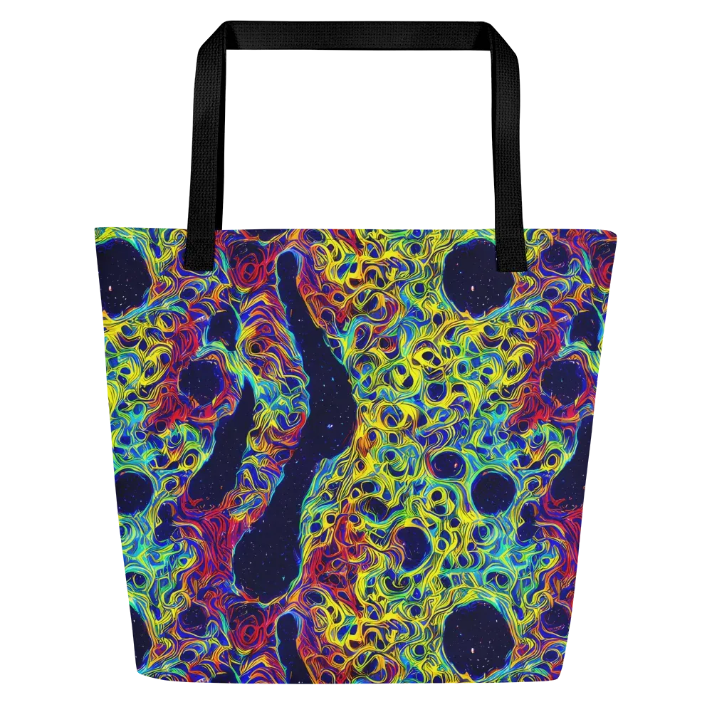 Electric Marrow on Large Tote Bag W/ Pocket — Front