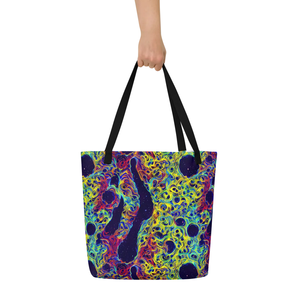 Electric Marrow on Large Tote Bag W/ Pocket — Front