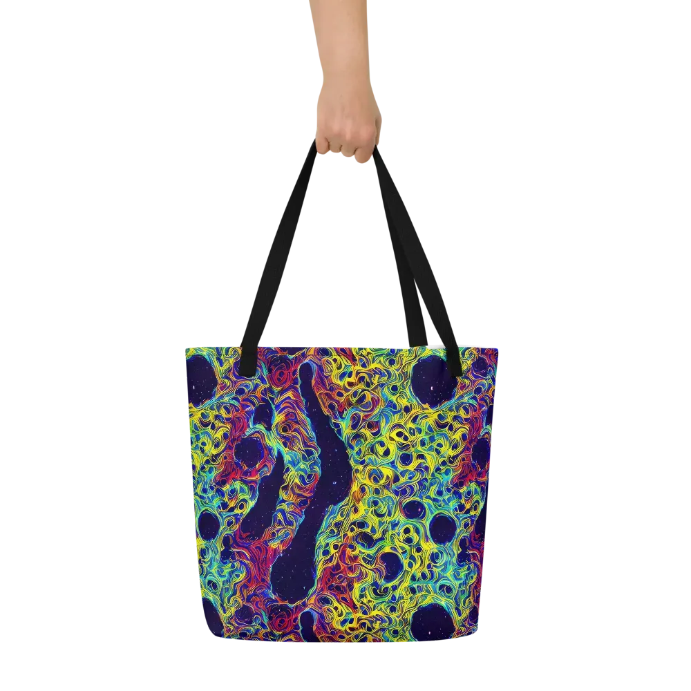 Electric Marrow on Large Tote Bag W/ Pocket — Front