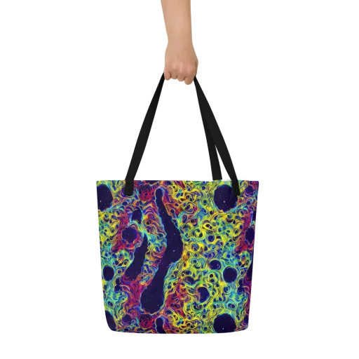 Electric Marrow on a Large Tote Bag W/ Pocket