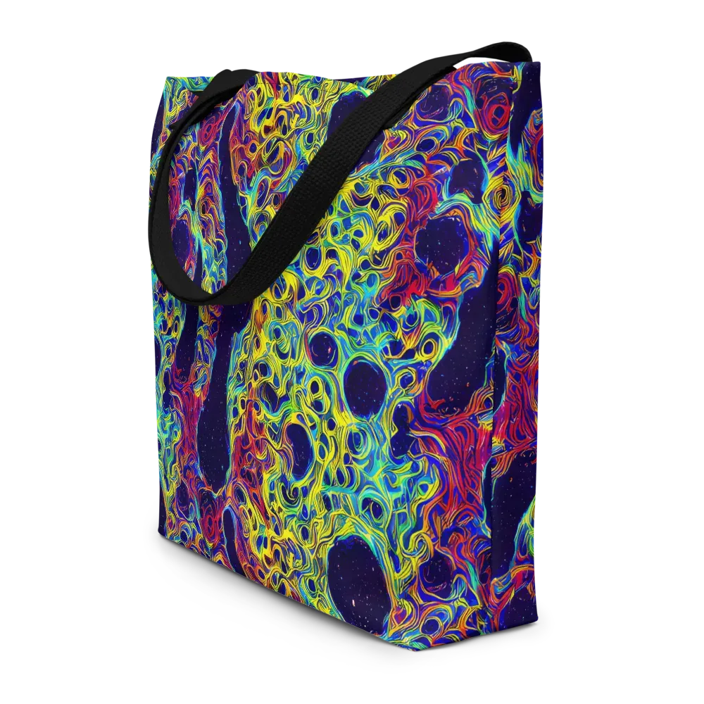 Electric Marrow on Large Tote Bag W/ Pocket — Front