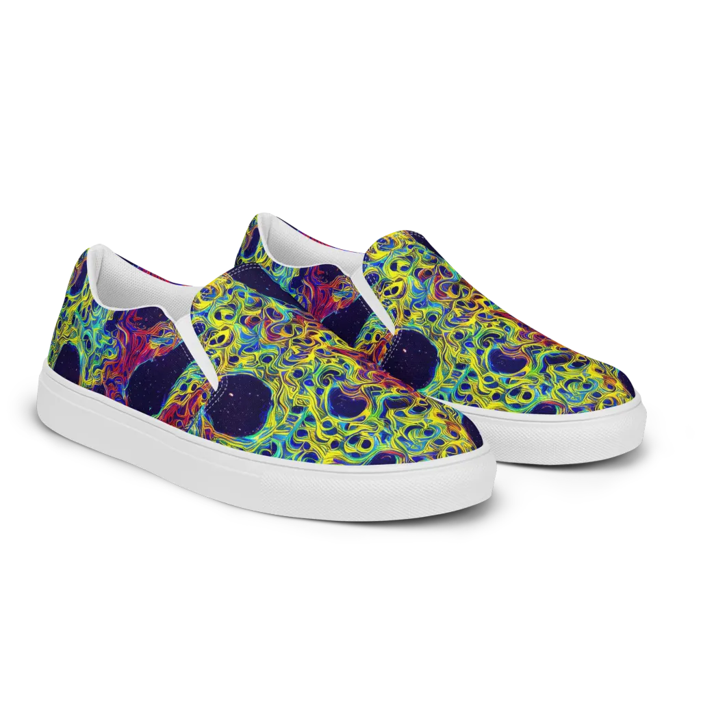 Electric Marrow on Women's Slip-On Canvas Shoes — Right Front