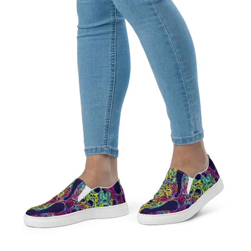 Electric Marrow on a Women's Slip-On Canvas Shoes