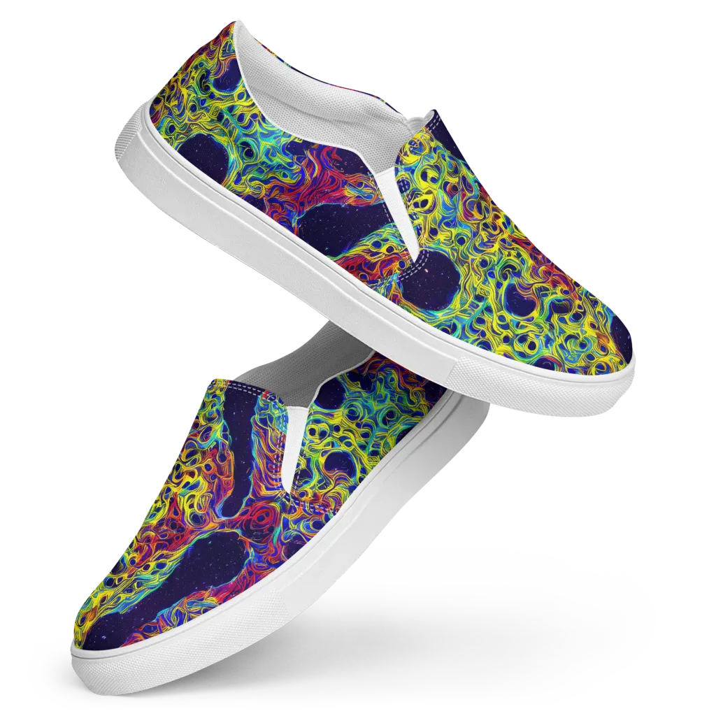 Electric Marrow on Women's Slip-On Canvas Shoes — Front