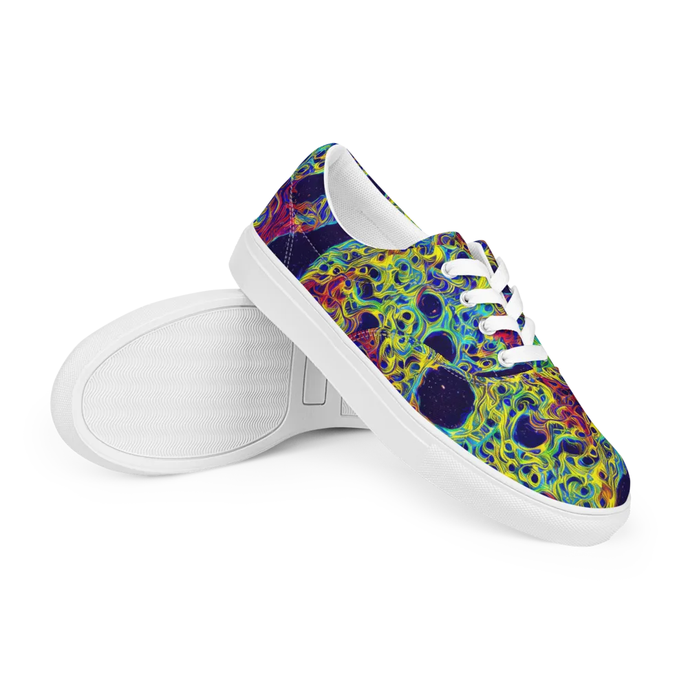 Electric Marrow on Men's Lace-Up Canvas Shoes — Right Front