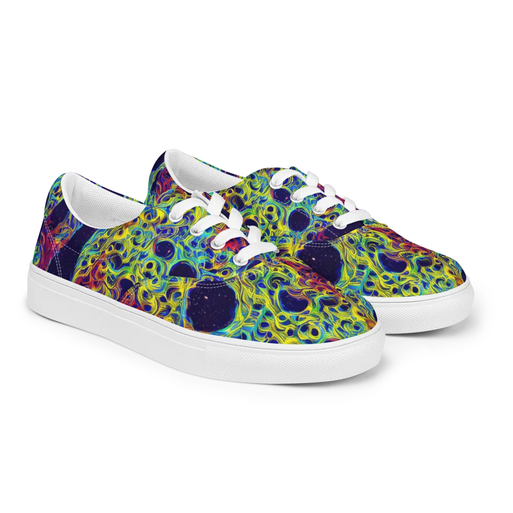 Electric Marrow on Men's Lace-Up Canvas Shoes — Right Front