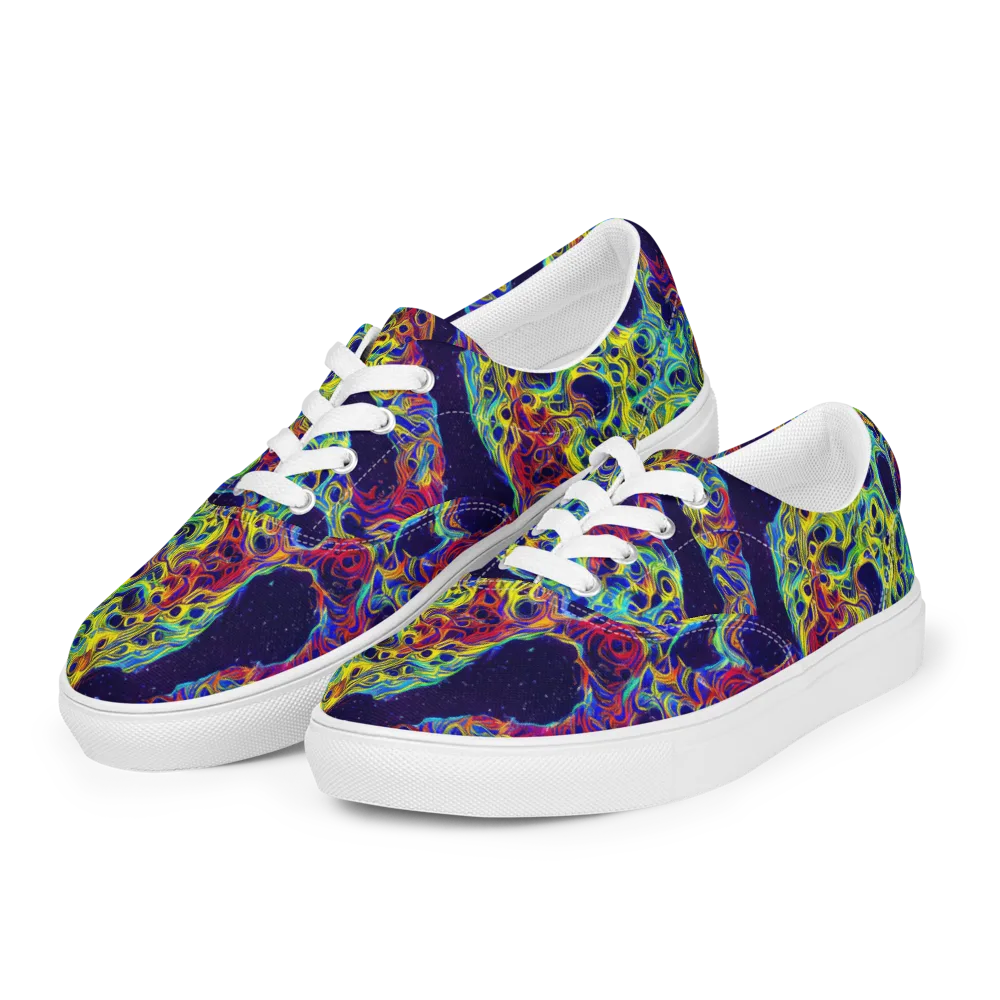 Electric Marrow on Men's Lace-Up Canvas Shoes — Left Front