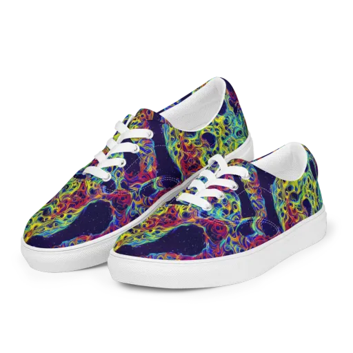 Electric Marrow on a Men's Lace-Up Canvas Shoes