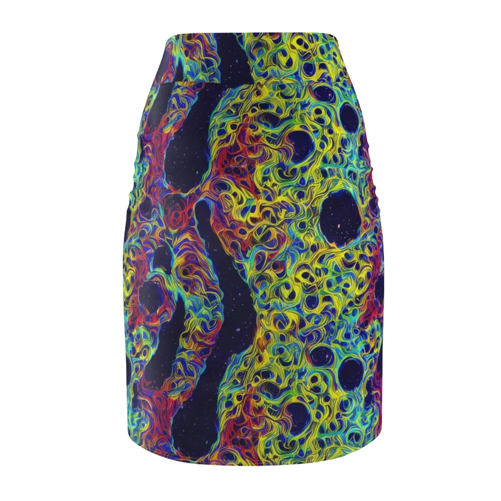 Electric Marrow on Pencil Skirt — Back