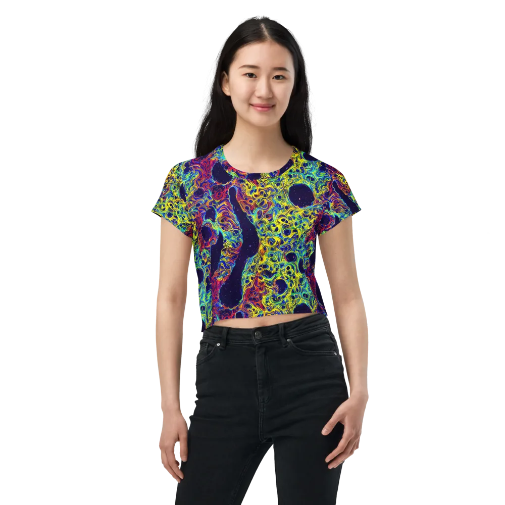 Electric Marrow on Crop Tee — Front