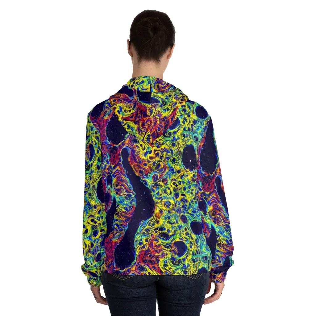 Electric Marrow on Women's Full-Zip Hoodie — Back On Person