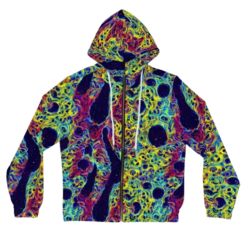 Electric Marrow on a Women's Full-Zip Hoodie