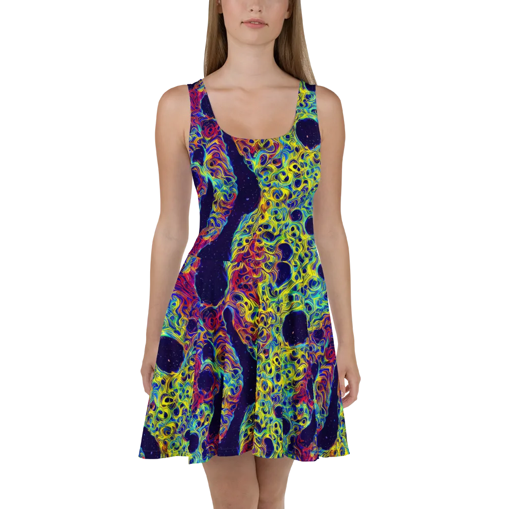 Electric Marrow on Skater Dress — Front