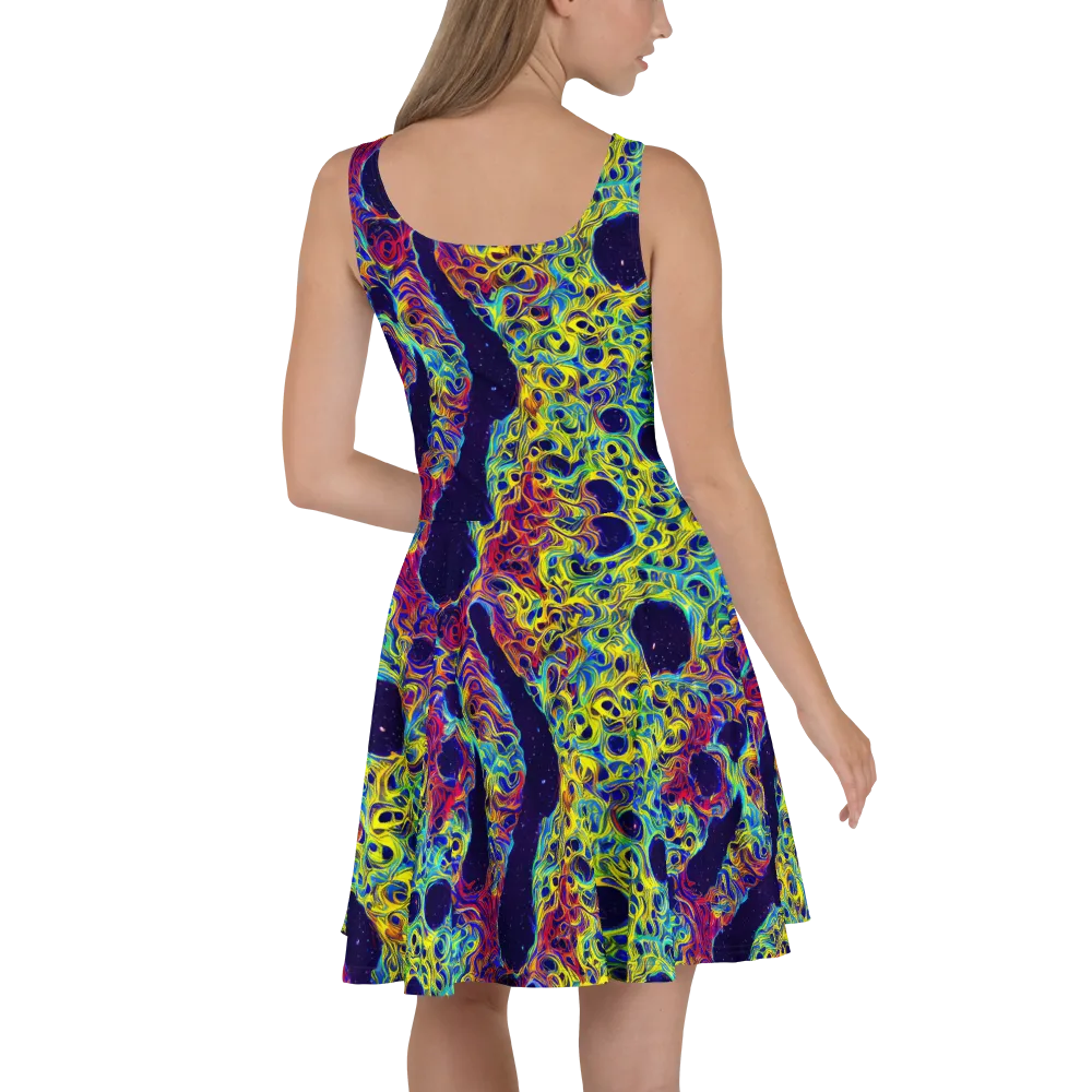 Electric Marrow on Skater Dress — Back