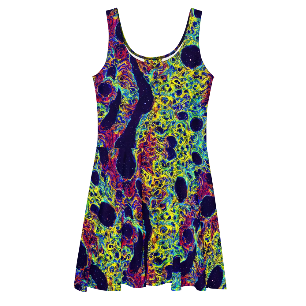 Electric Marrow on Skater Dress — Front