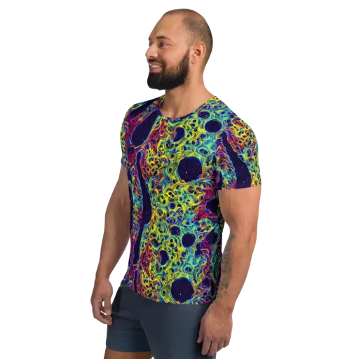 Electric Marrow on a Men's Athletic T-Shirt