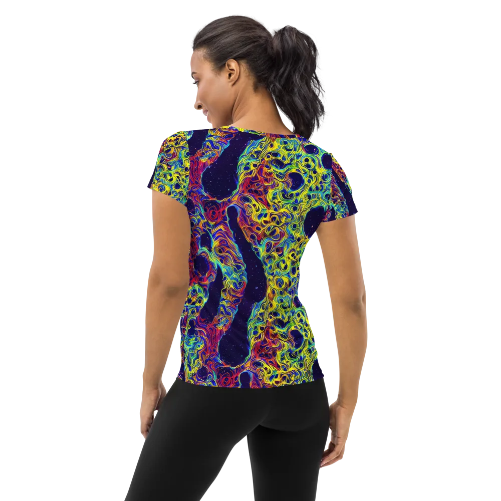 Electric Marrow on Women's Athletic T-Shirt — Back