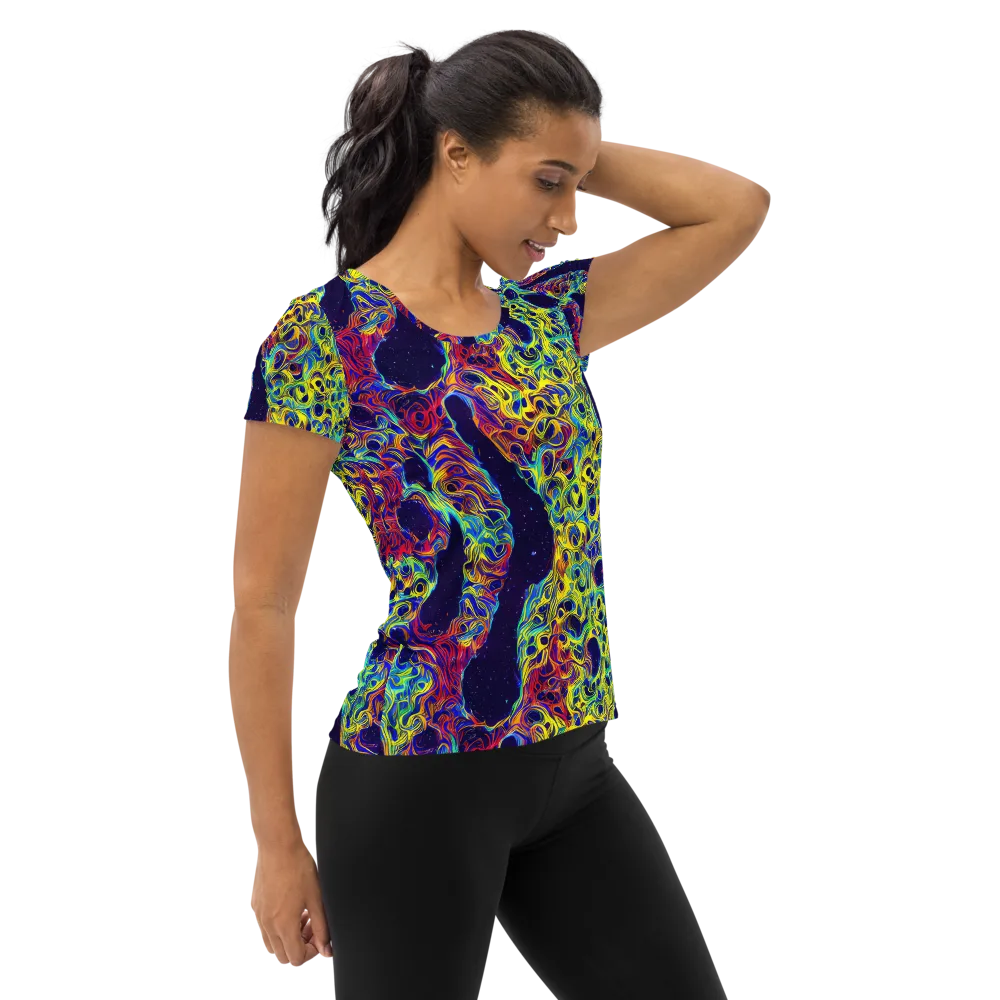 Electric Marrow on Women's Athletic T-Shirt — Right