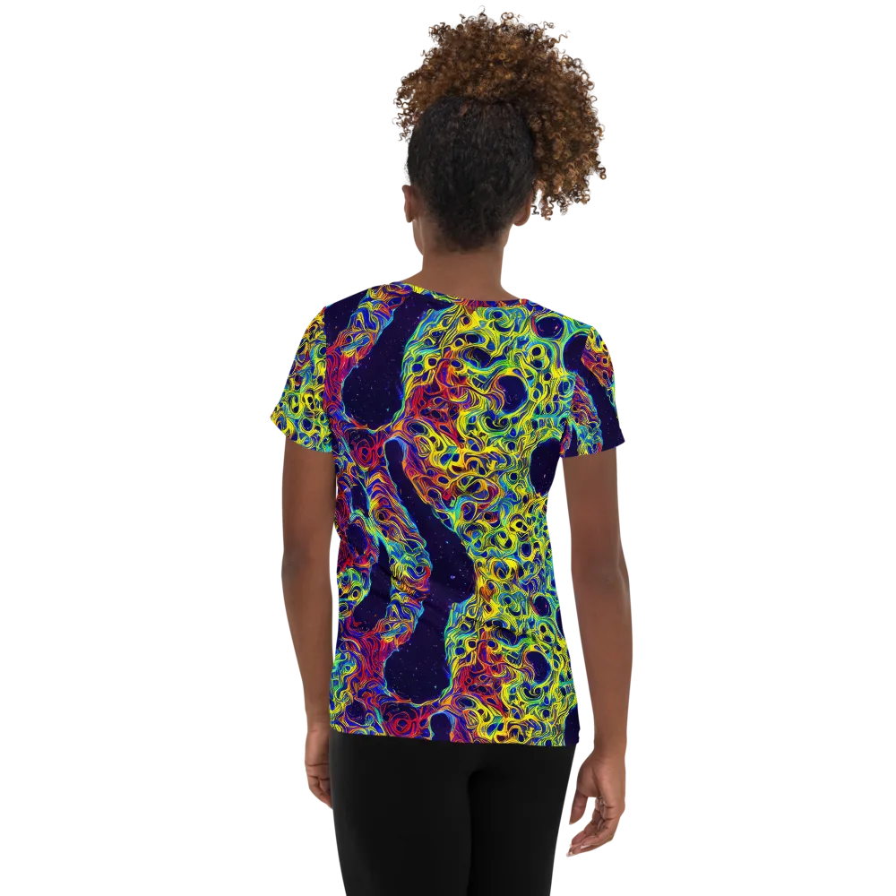 Electric Marrow on Women's Athletic T-Shirt — Back