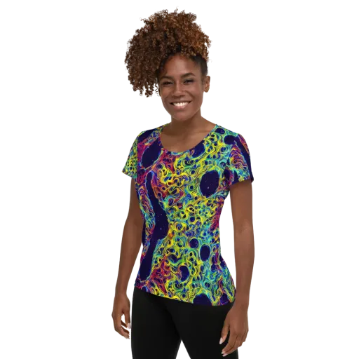 Electric Marrow on a Women's Athletic T-Shirt
