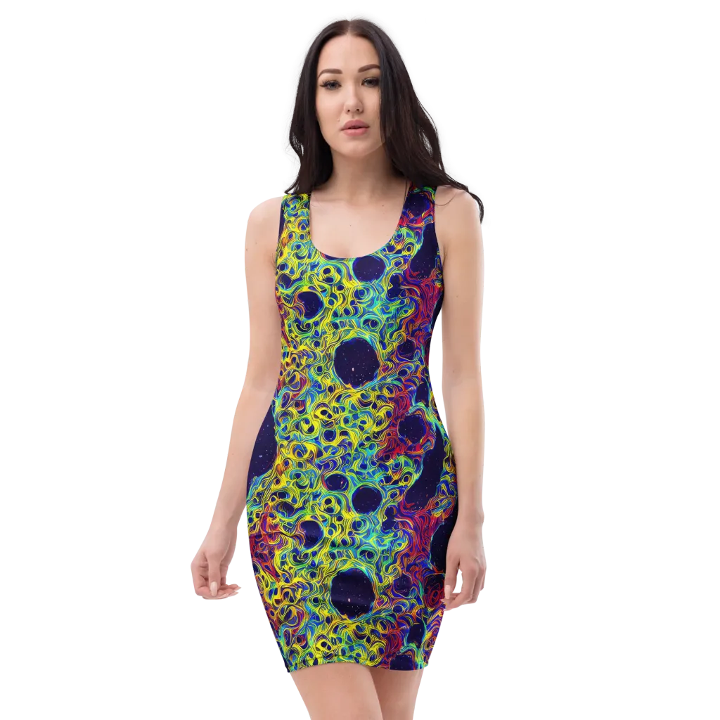 Electric Marrow on Bodycon Dress — Front