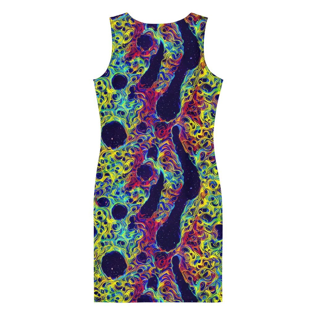 Electric Marrow on Bodycon Dress — Back