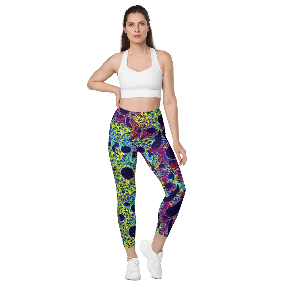 Electric Marrow on Leggings with Pockets — Front
