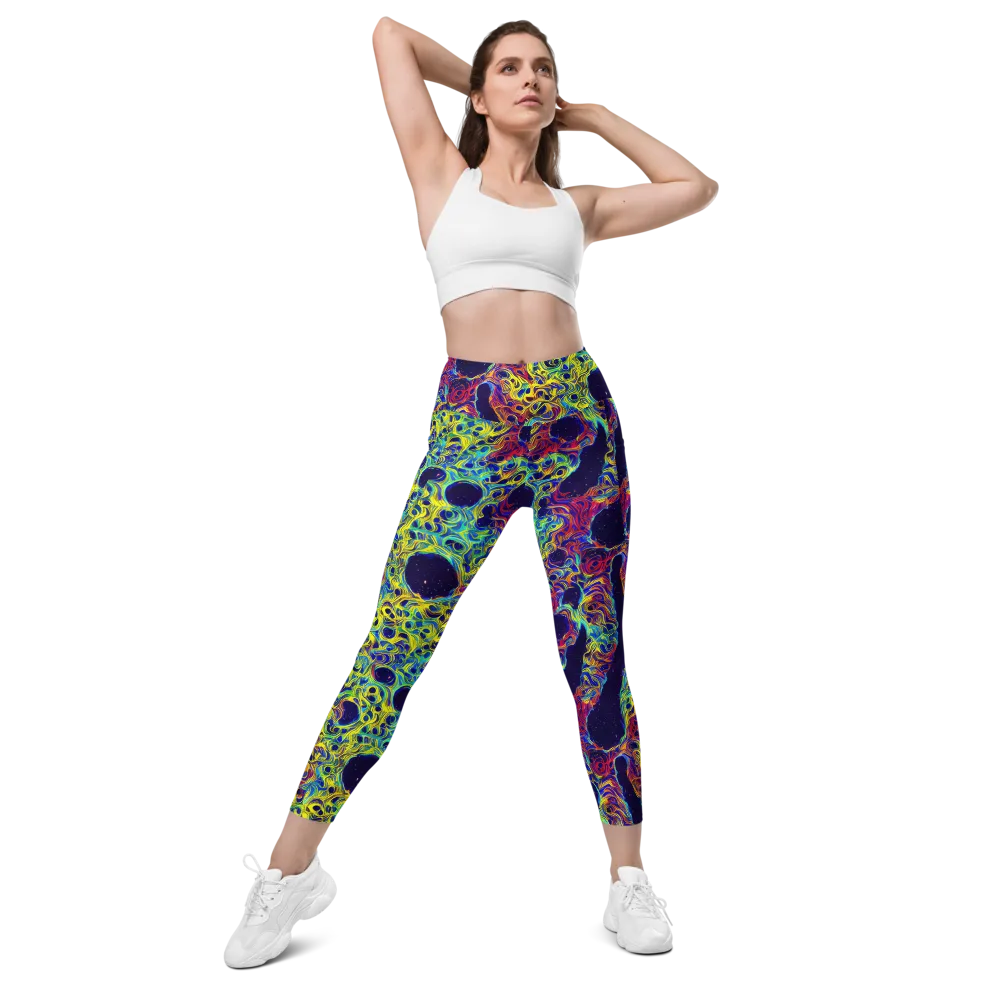 Electric Marrow on Leggings with Pockets — Front