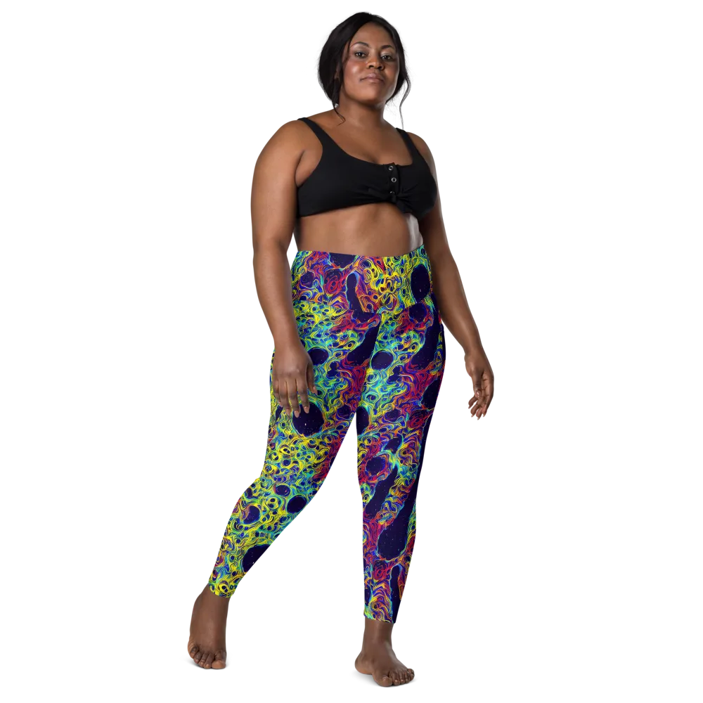 Electric Marrow on Leggings with Pockets — Front