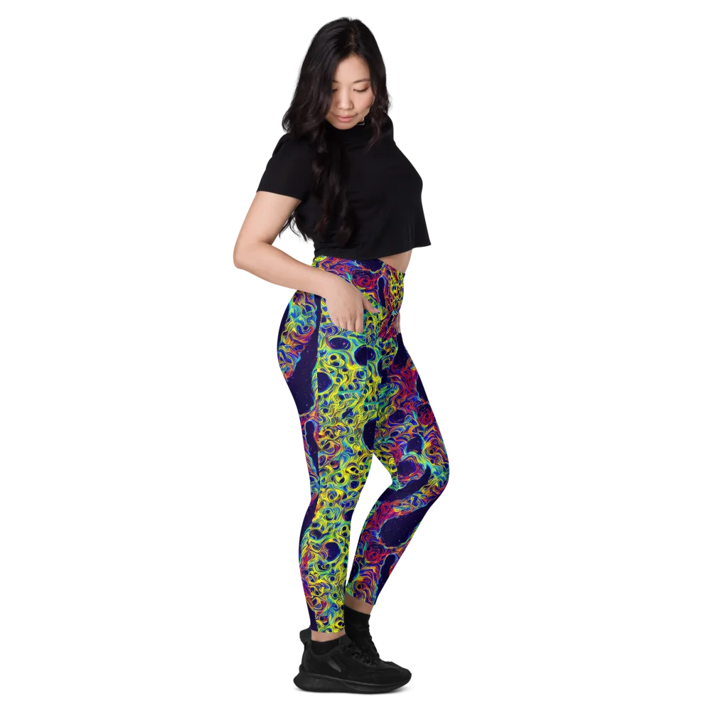 Electric Marrow on Leggings with Pockets — Right