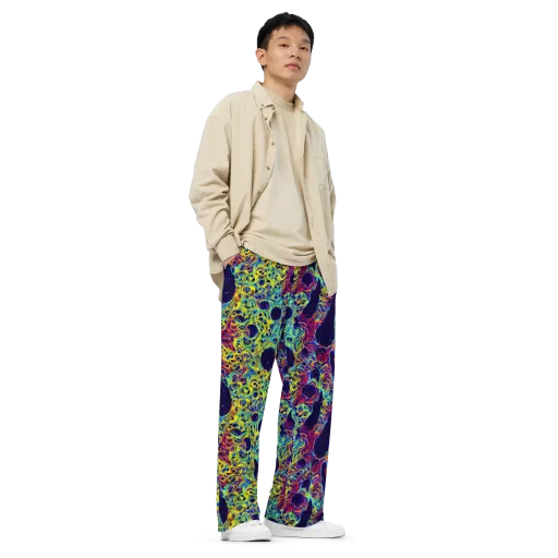 Electric Marrow on a Wide-Leg Pants
