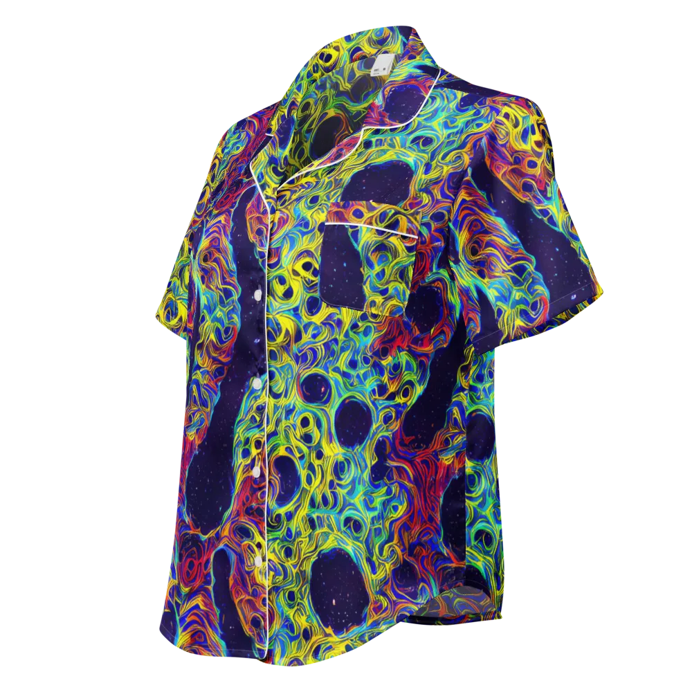 Electric Marrow on Women's Short Sleeve Pajama Top — Left Front