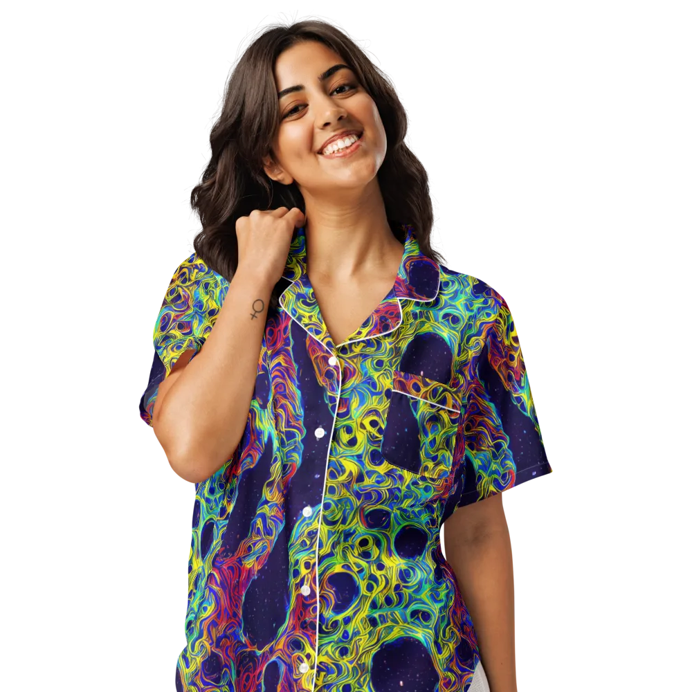Electric Marrow on Women's Short Sleeve Pajama Top — Front