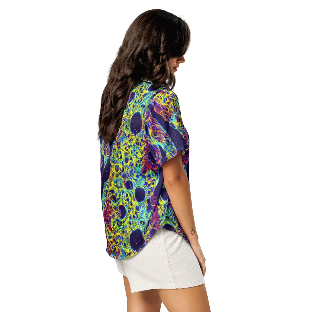 Electric Marrow on Women's Short Sleeve Pajama Top — Right Back