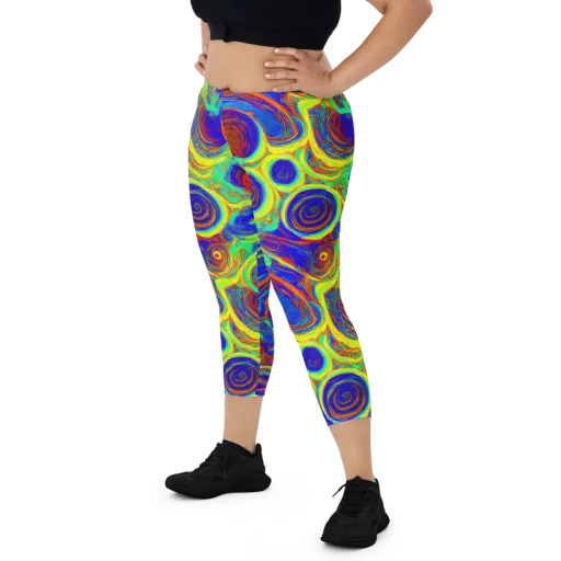 Kaleido Surge on a Capri Leggings