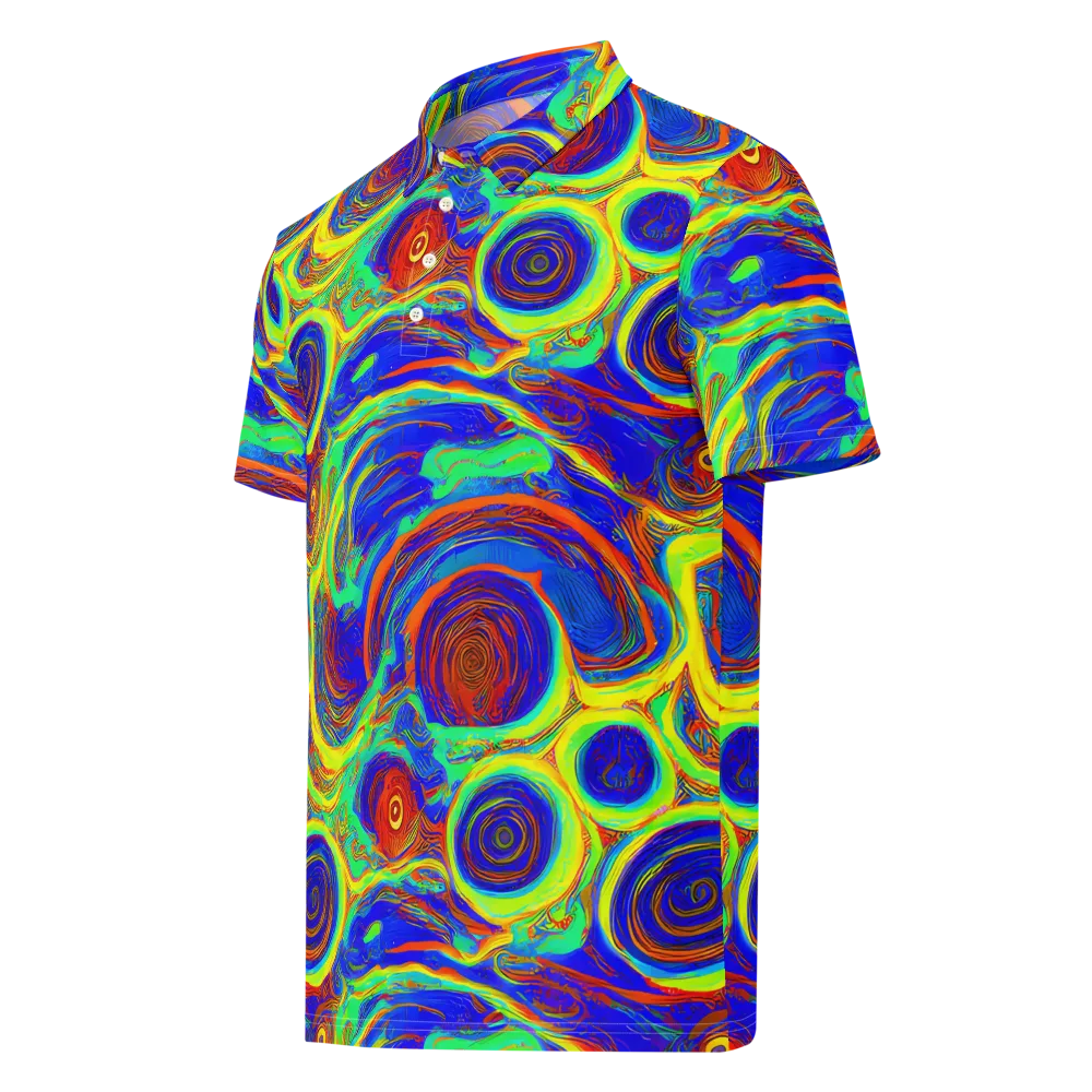 Kaleido Surge on Men's Slim Fit Polo Shirt — Left Front