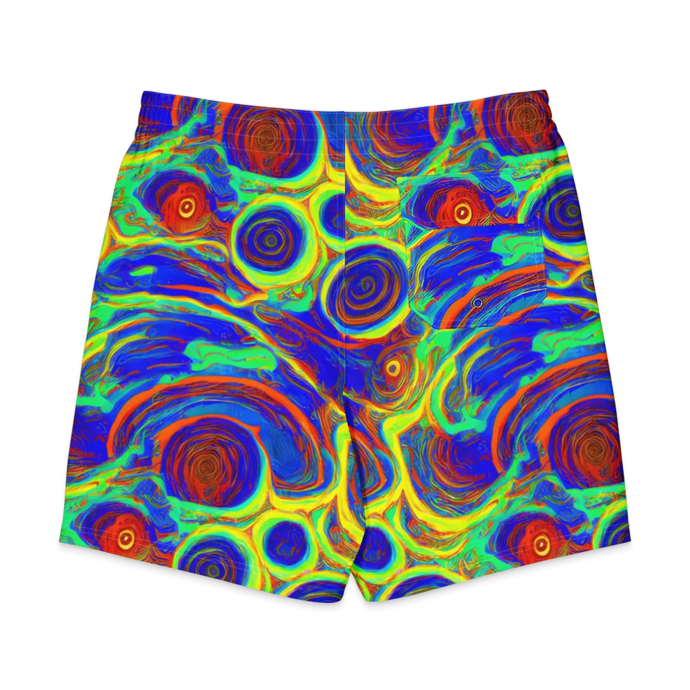 Kaleido Surge on Men's Board Shorts — Back