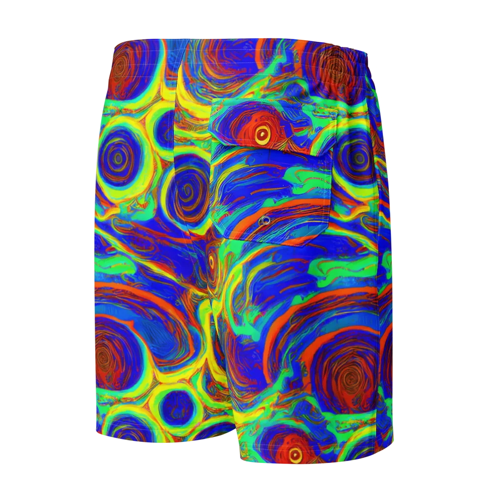 Kaleido Surge on Men's Board Shorts — Back