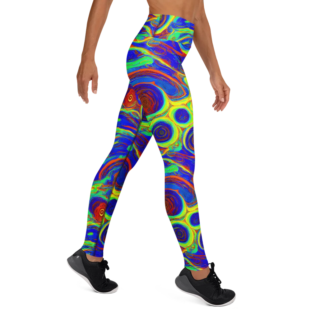 Kaleido Surge on Yoga Leggings — Right