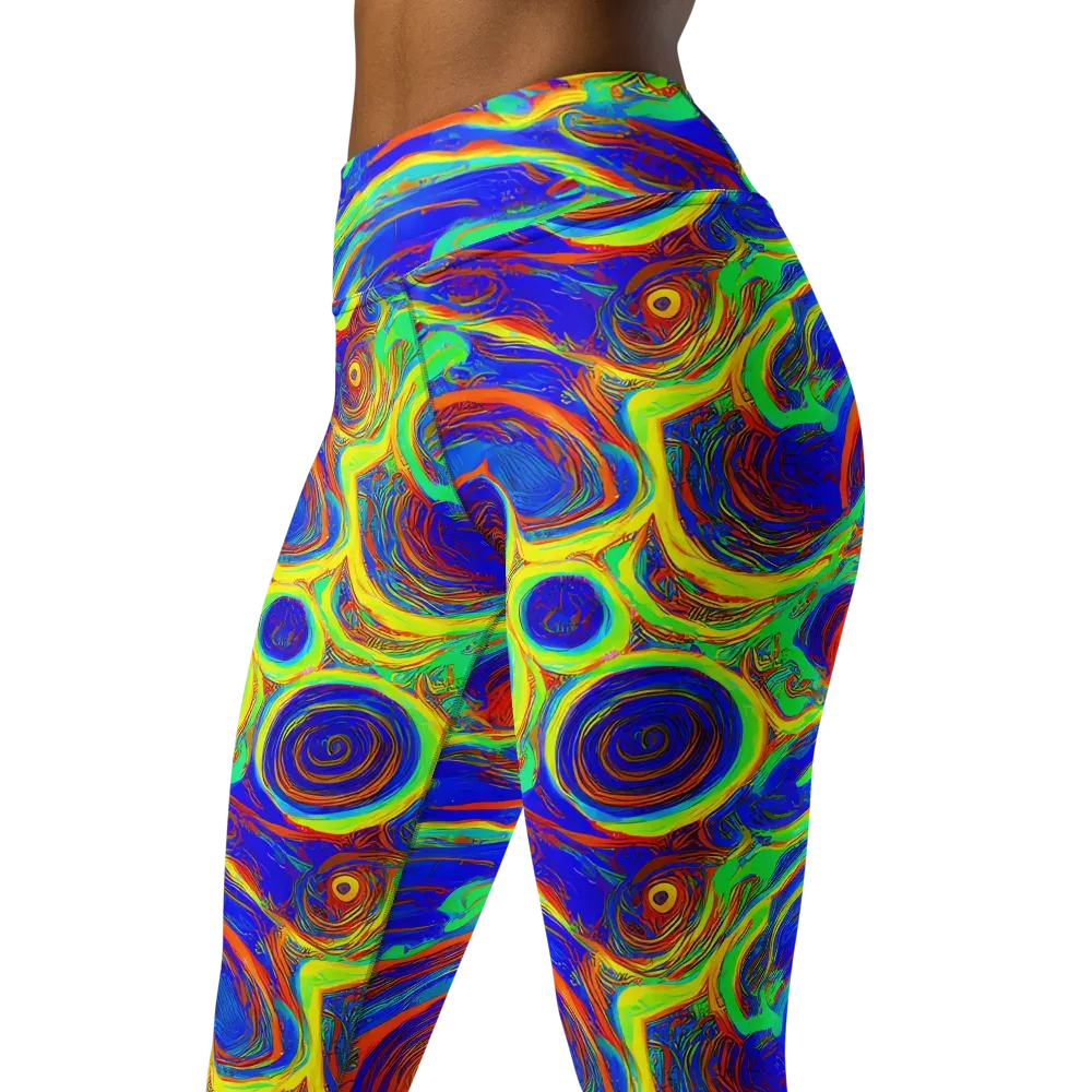 Kaleido Surge on Yoga Leggings — Left Front