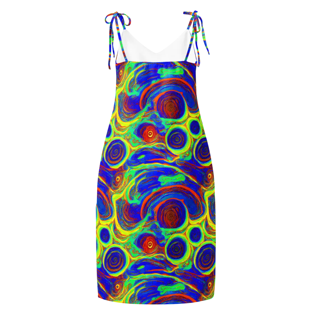 Kaleido Surge on Slip Dress — Back