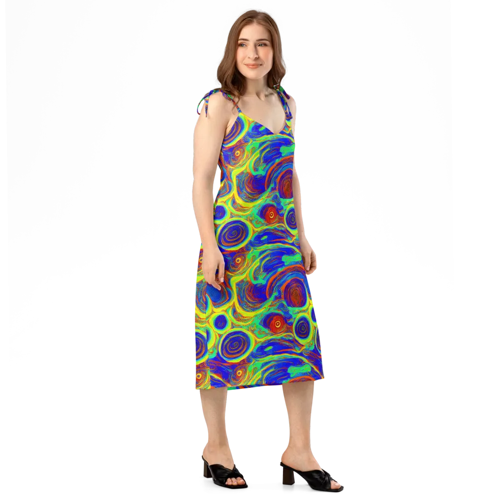 Kaleido Surge on Slip Dress — Right Front