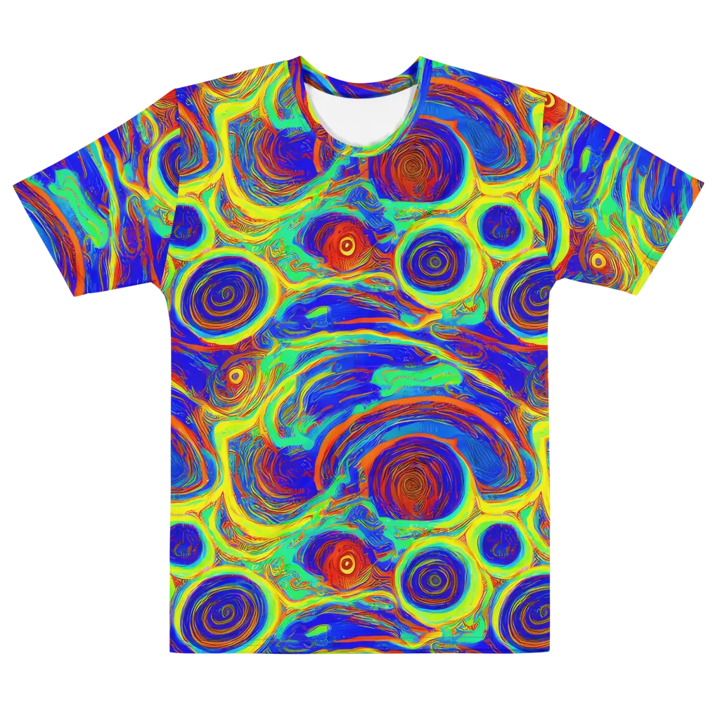 Kaleido Surge on Men's Cotton Crew Neck T-Shirt — Front