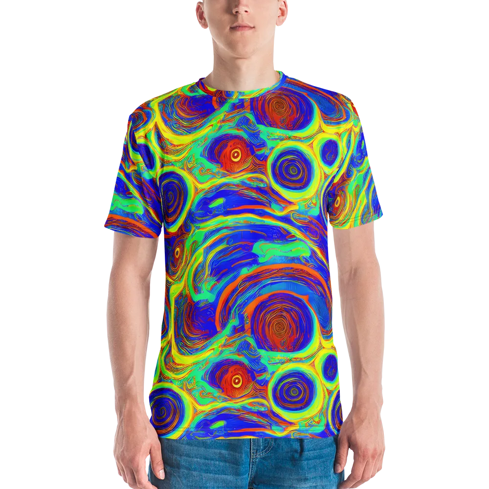Kaleido Surge on Men's Crew Neck T-Shirt — Front